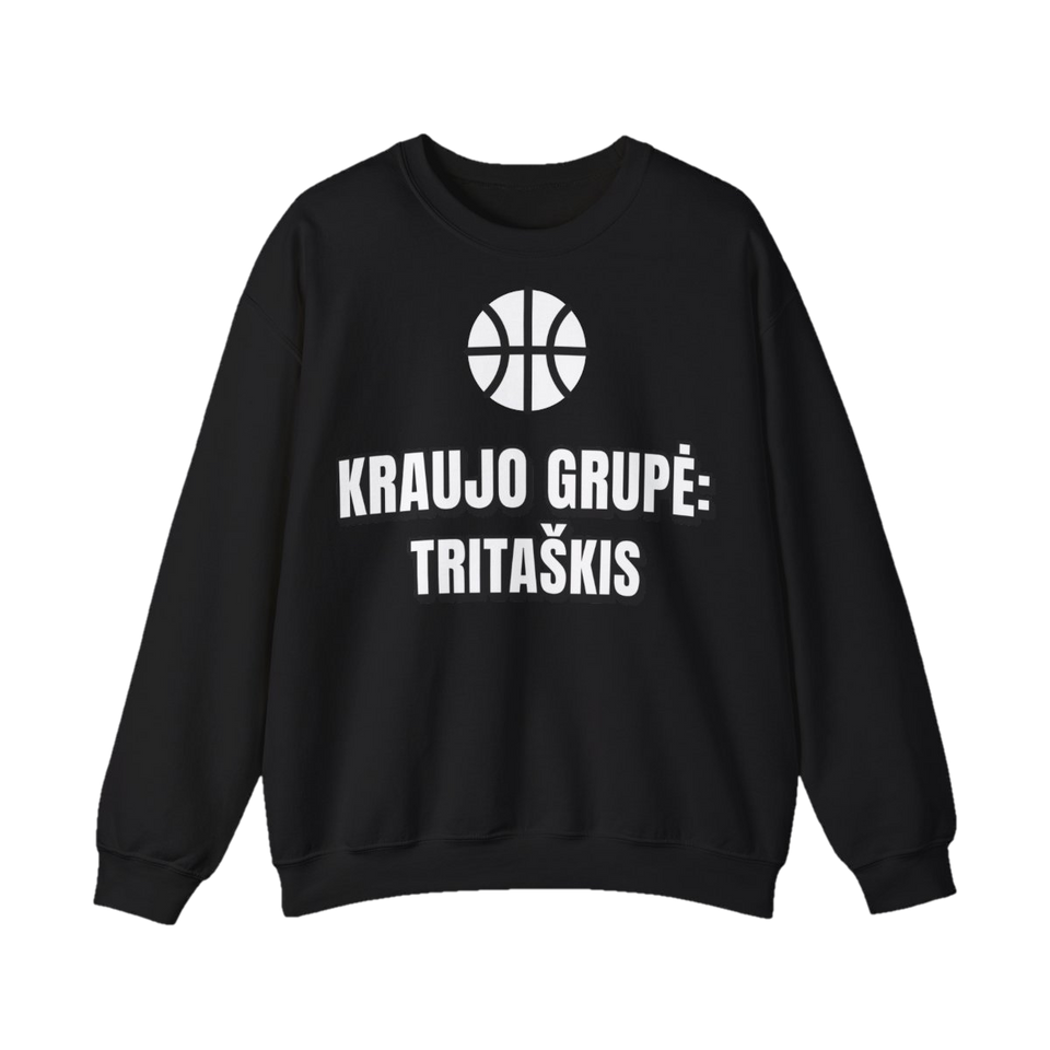 Džemperis „Kraujo grupė: tritaškis“ – juoda