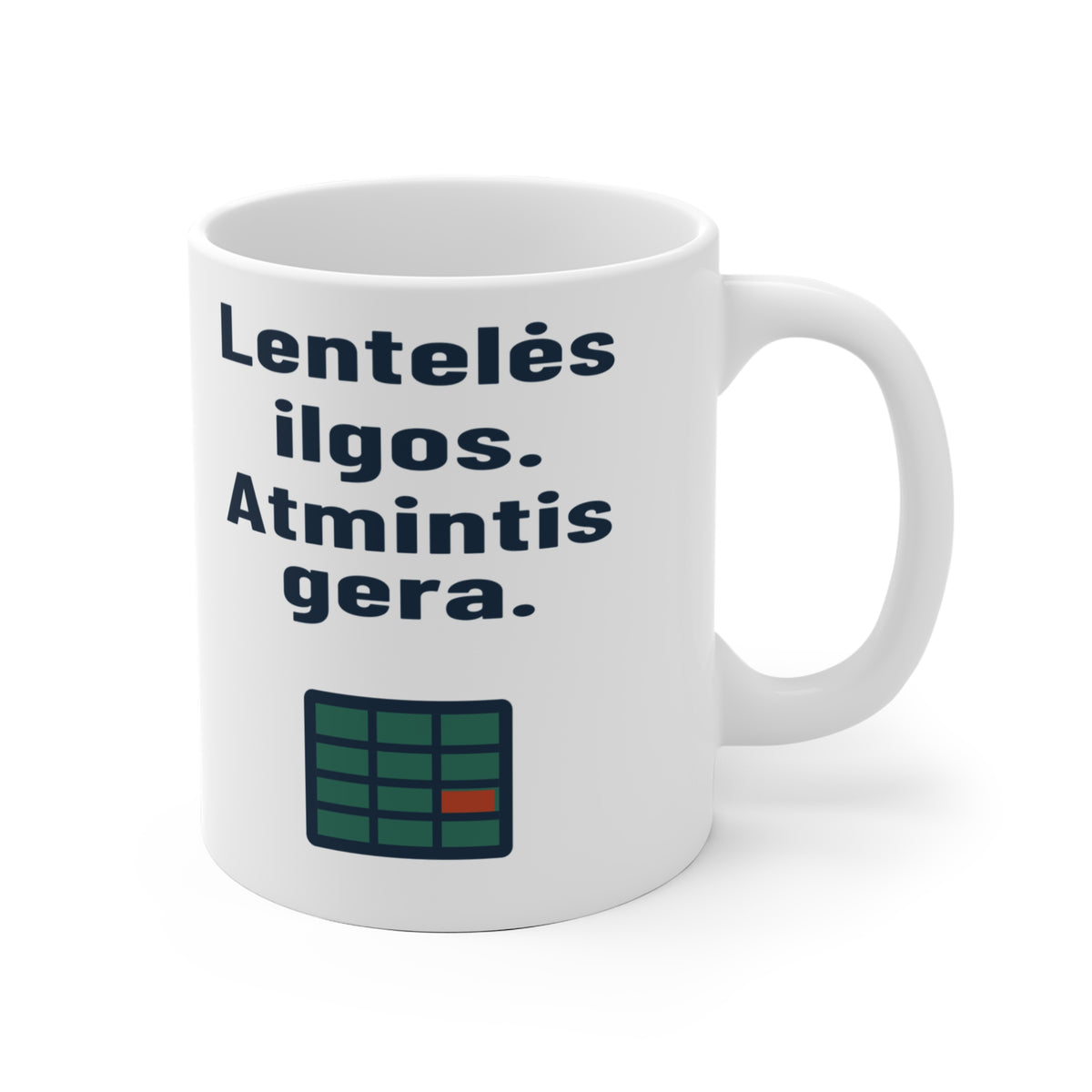 Lentelės ilgos. Atmintis gera.