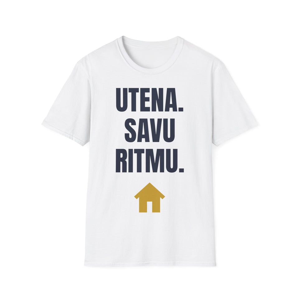 Utena. Savu ritmu. — Marškinėliai, spauda priekyje