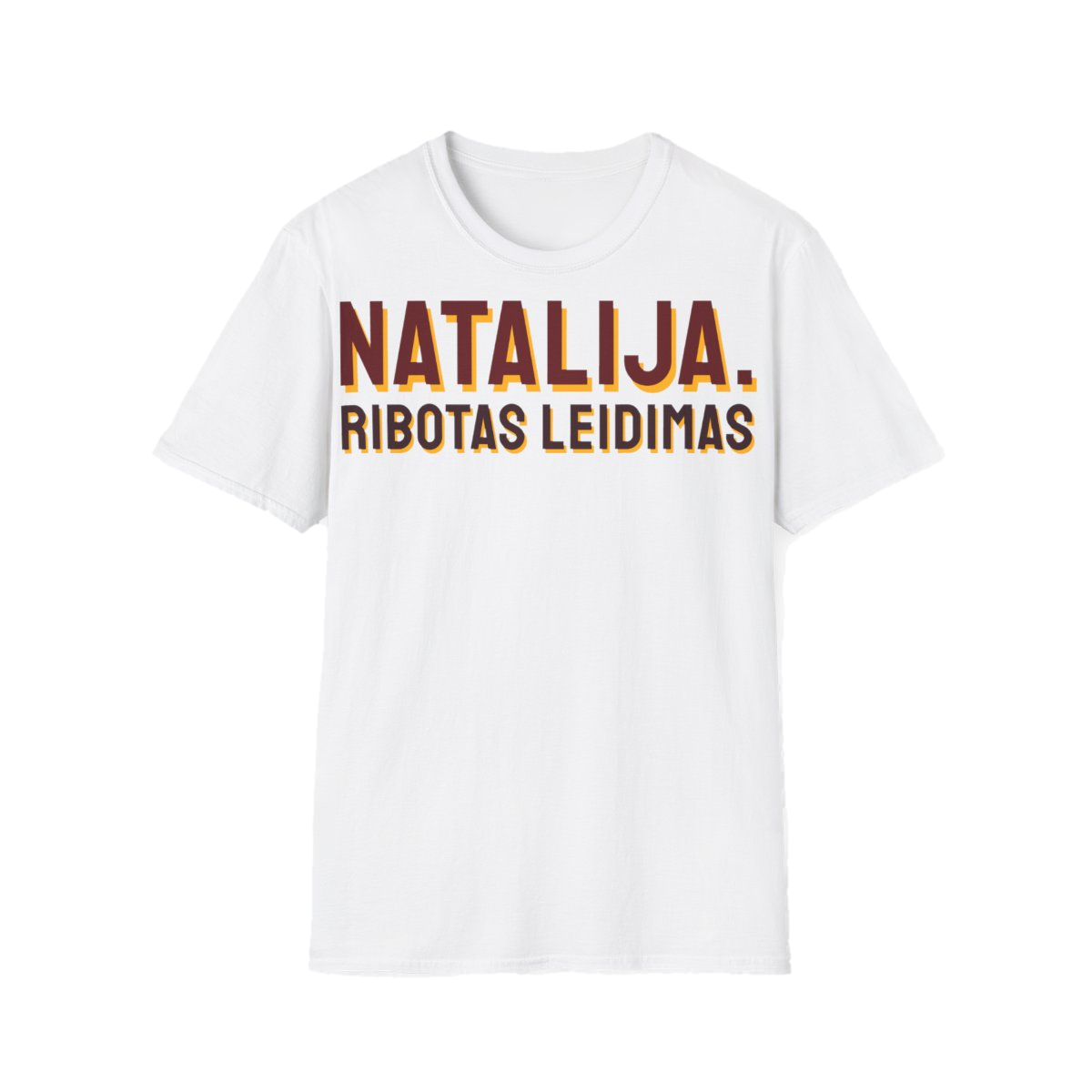 Marškinėliai „Natalija. Ribotas leidimas“ – balta