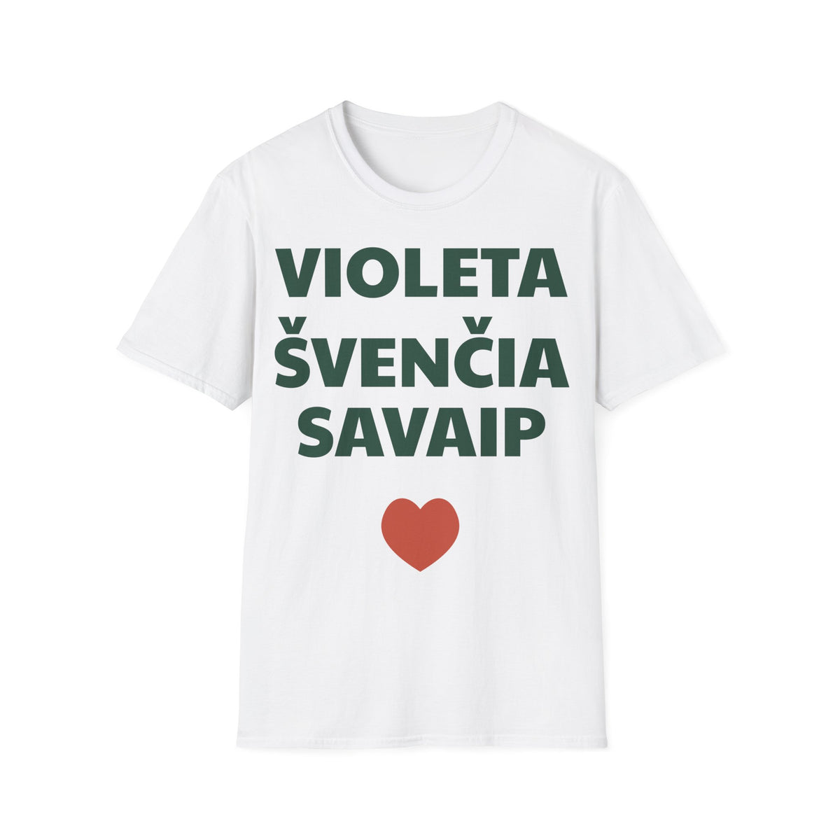 Violeta švenčia savaip — Marškinėliai, spauda priekyje