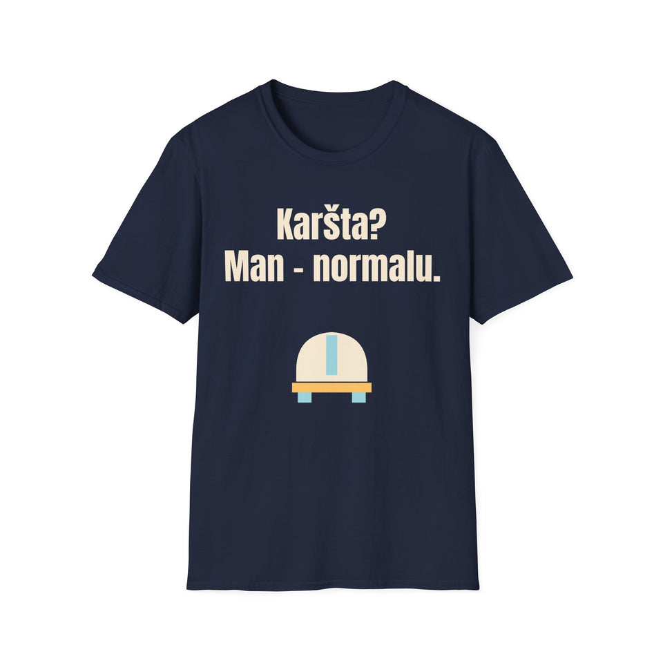 Karšta? Man – normalu.