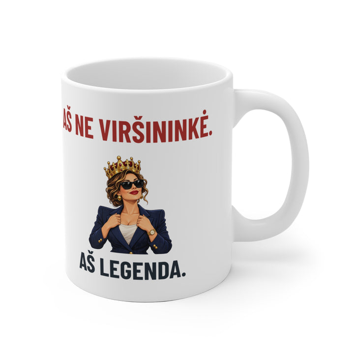 Puodelis „Aš ne viršininkė. aš legenda“ – Balta
