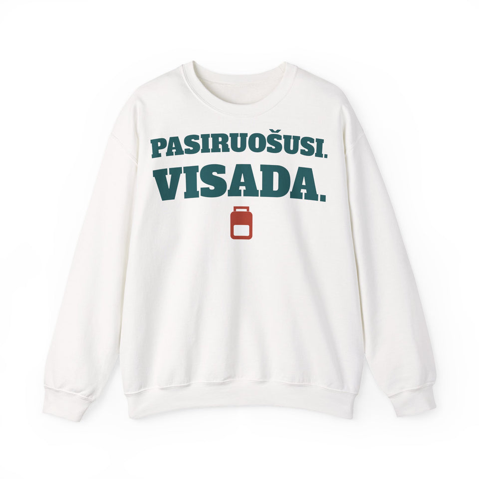 Pasiruošusi. Visada. — Džemperis, spaudos pusė