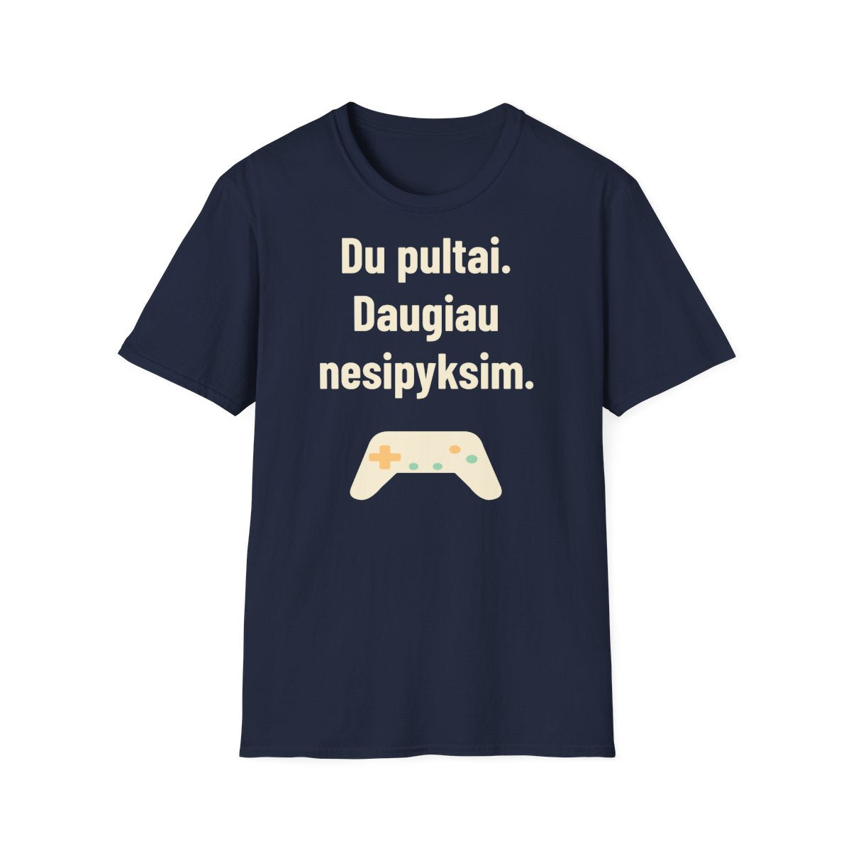 Du pultai. Daugiau nesipyksim. · Marškinėliai · Tamsiai mėlyna