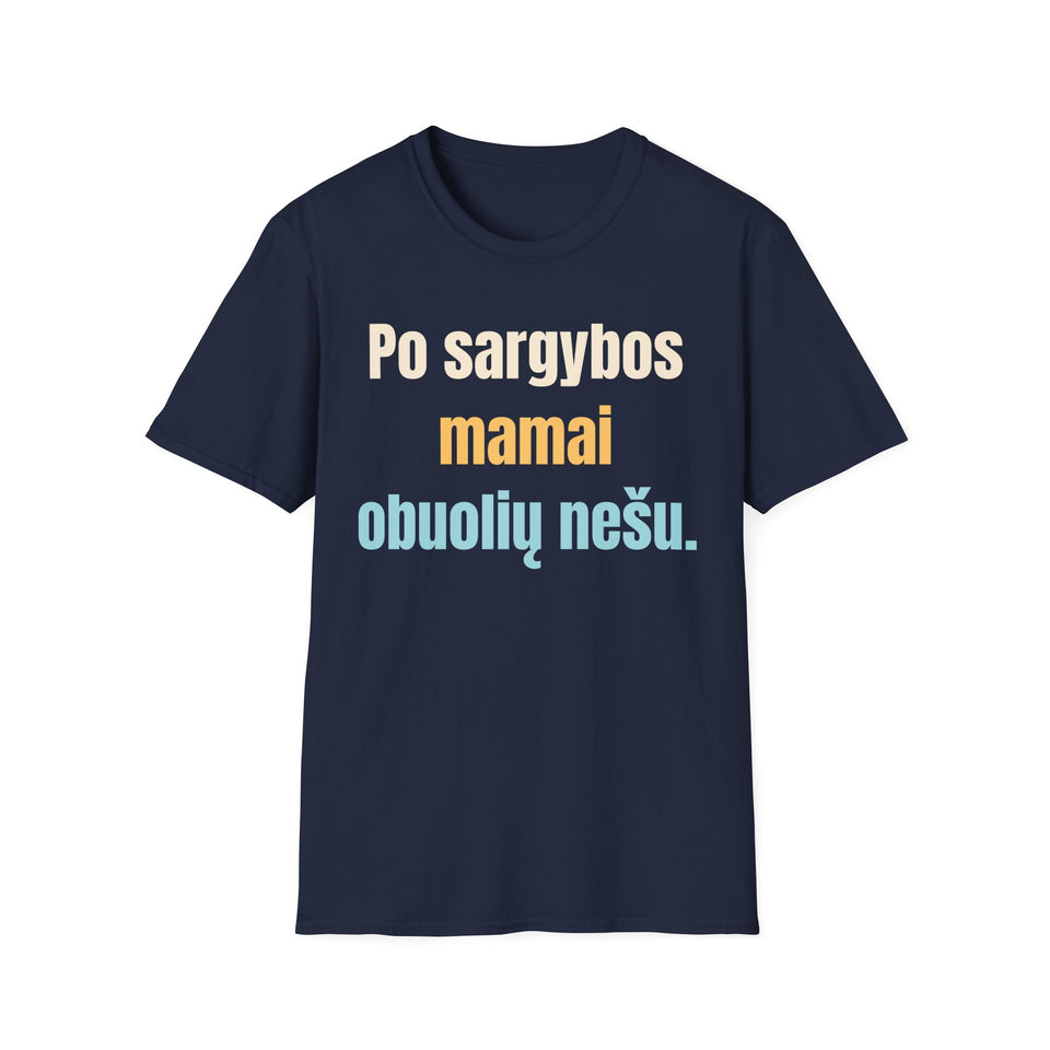 Po sargybos mamai obuolių nešu.