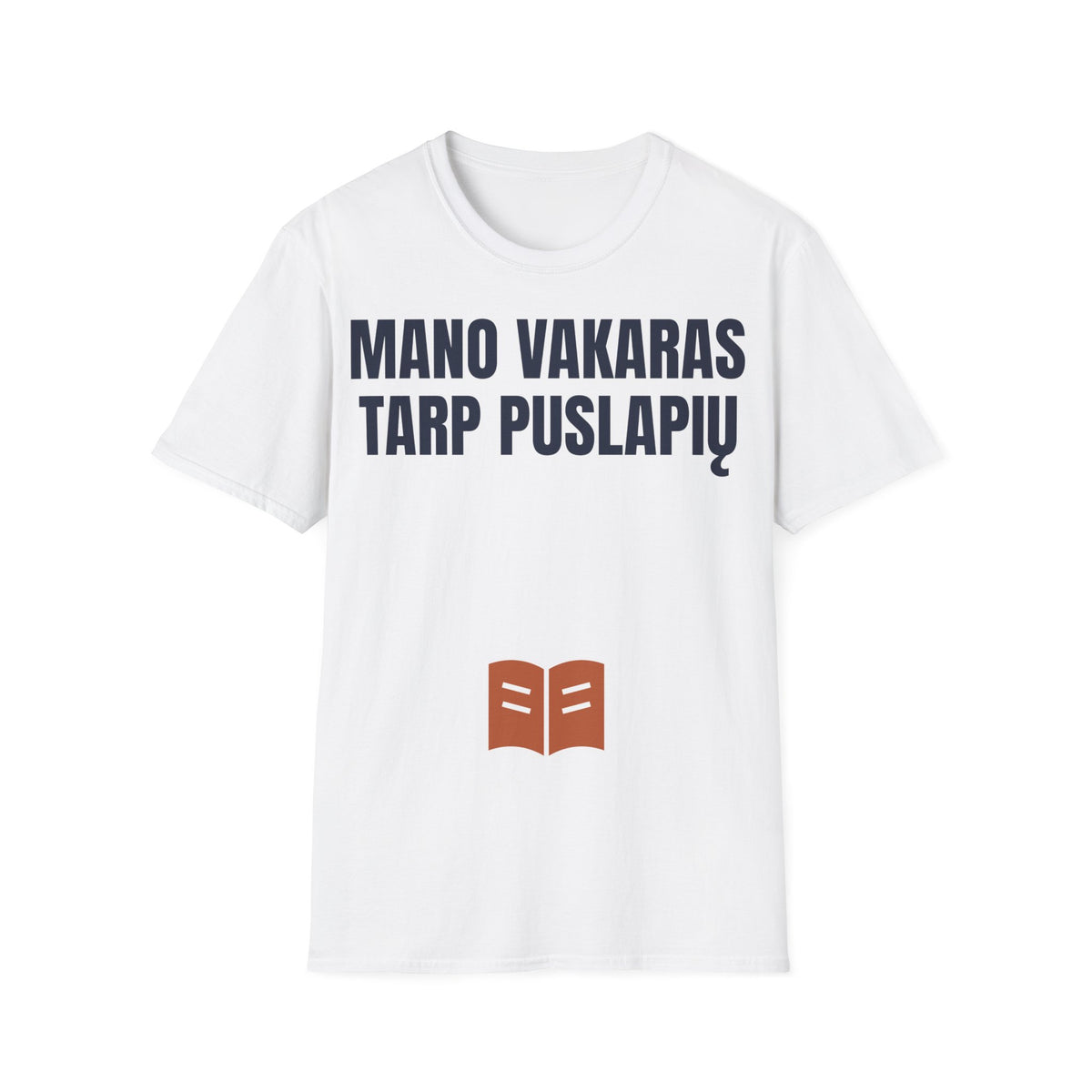 Mano vakaras tarp puslapių — Marškinėliai, spaudos vaizdas