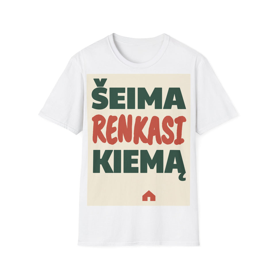 Šeima renkasi kiemą.