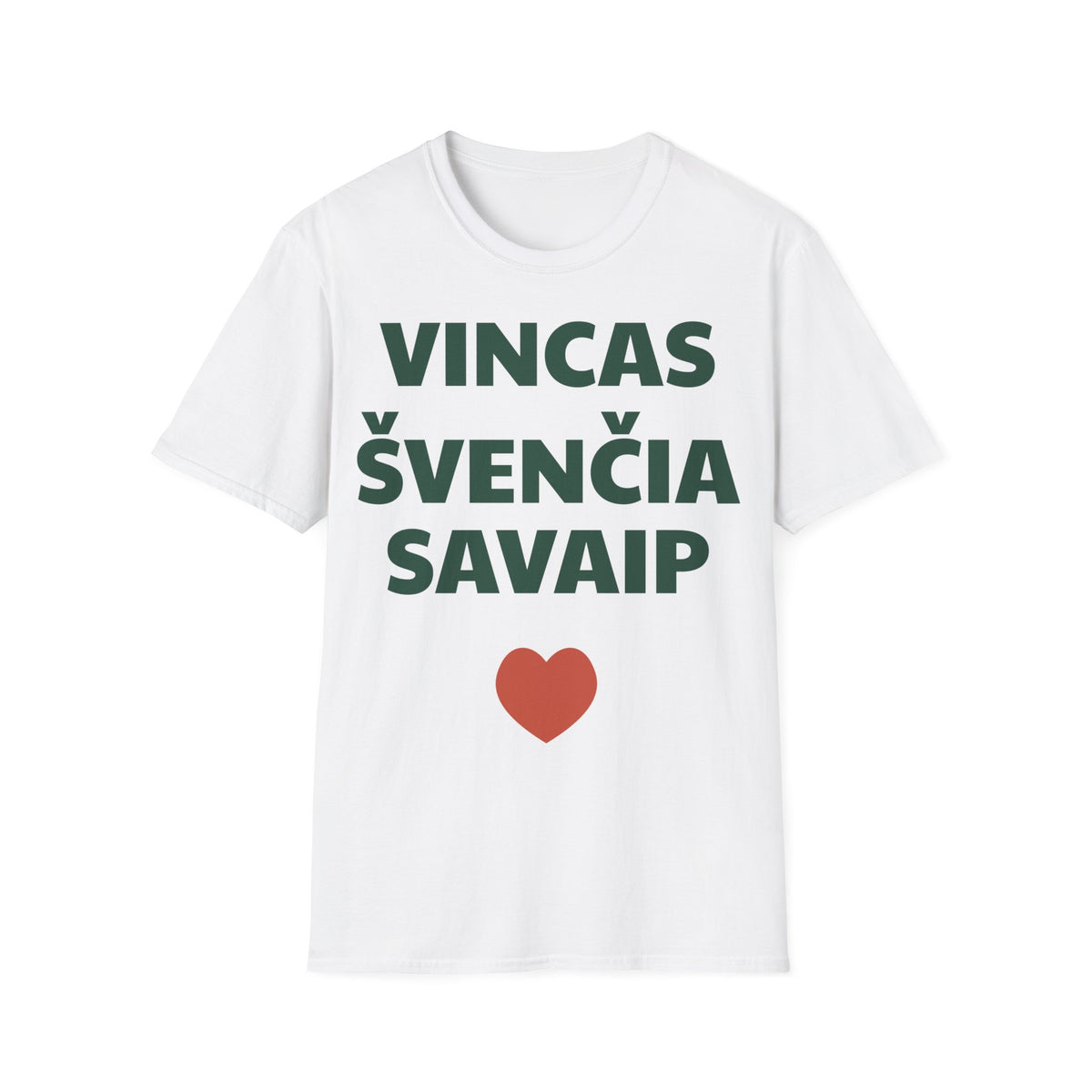 Vincas švenčia savaip — Marškinėliai, spauda priekyje