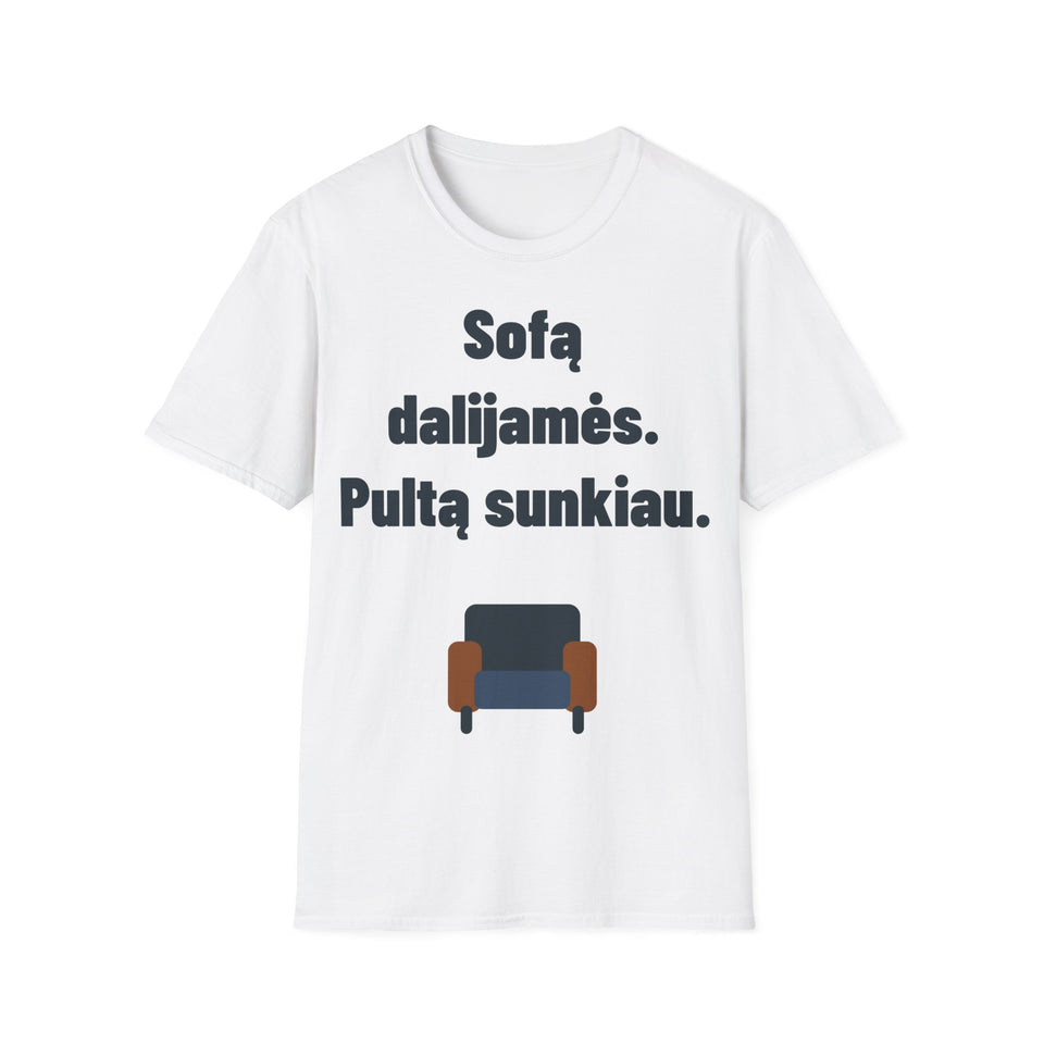Sofą dalijamės. Pultą sunkiau.