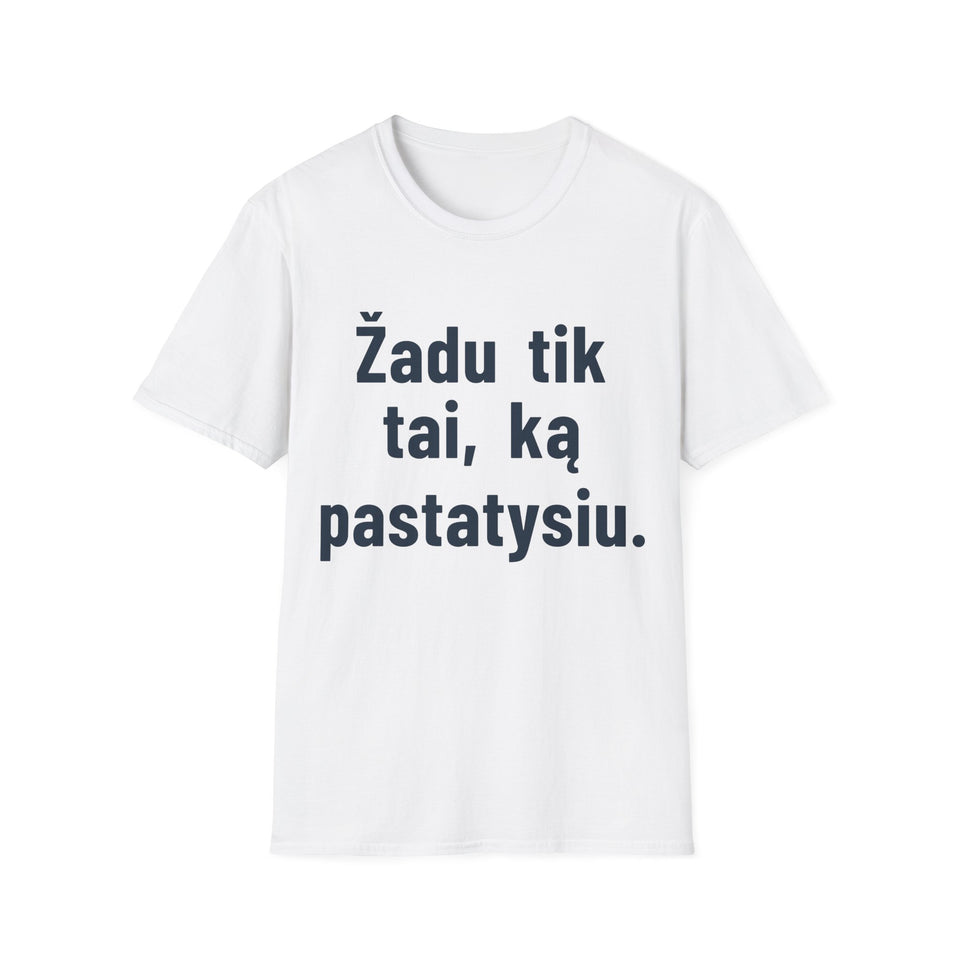 Žadu tik tai, ką pastatysiu.