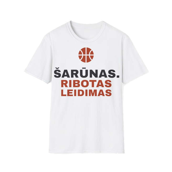 Marškinėliai „Šarūnas. Ribotas leidimas“ – balta