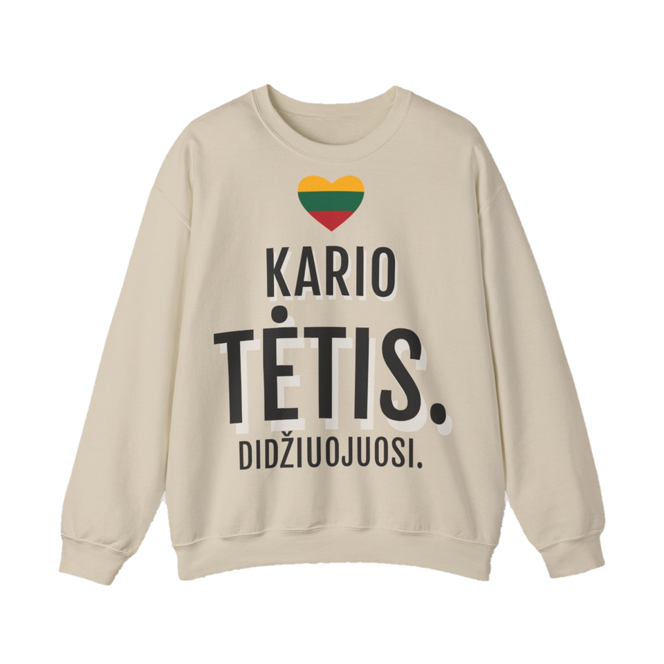 Džemperis „Kario tėtis. Didžiuojuosi.“ – smėlinė
