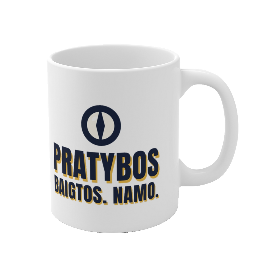 Puodelis „Pratybos baigtos. Namo.“ – vaizdas 1