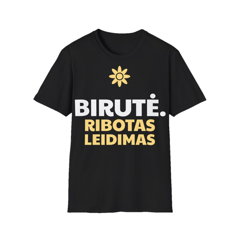 Marškinėliai „Birutė. Ribotas leidimas“ – juoda
