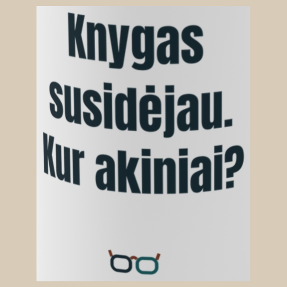 Knygas susidėjau. Kur akiniai? – puodelis, spaudos vaizdas
