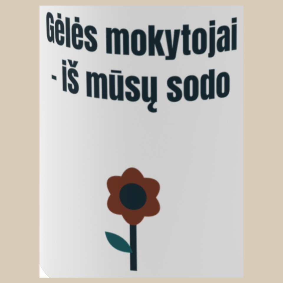 Gėlės mokytojai – iš mūsų sodo – puodelis, spaudos vaizdas