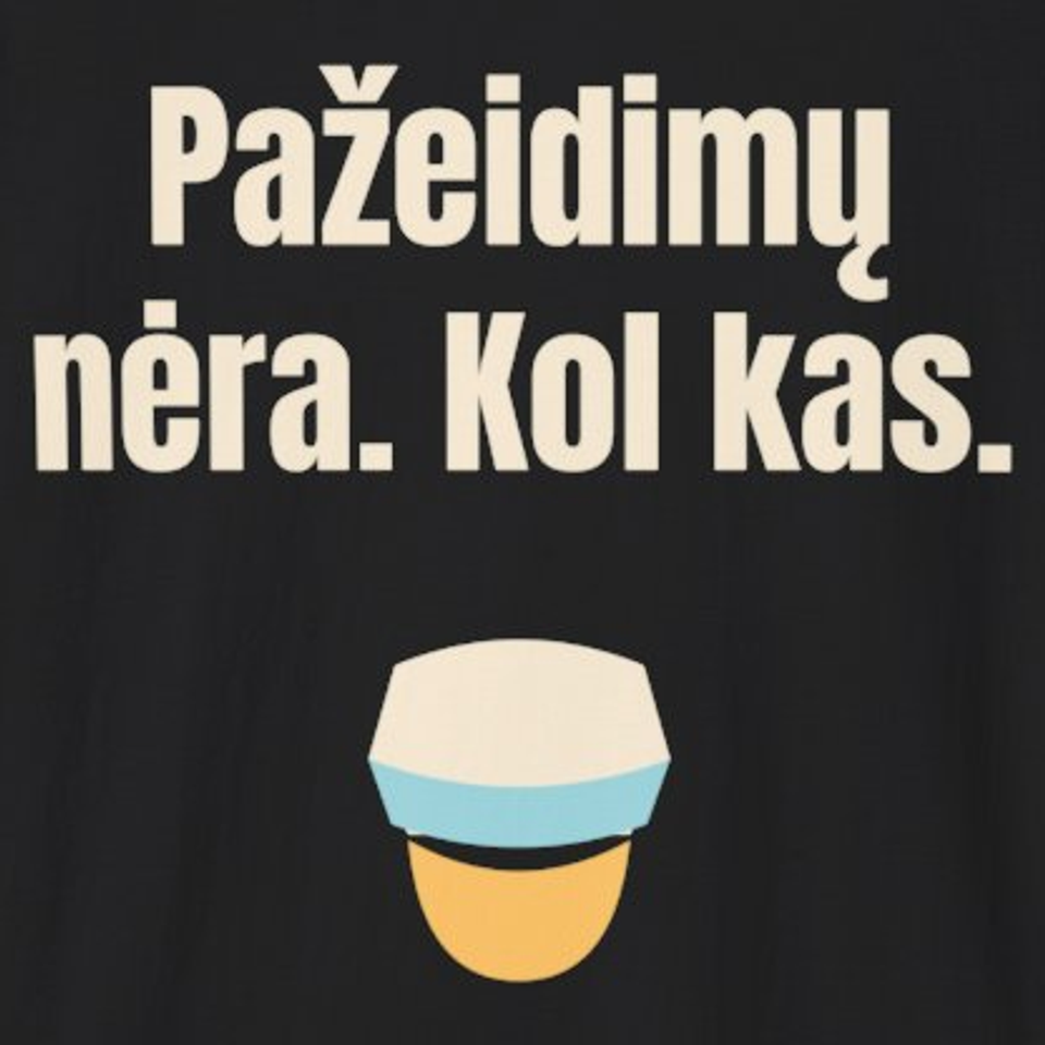 Pažeidimų nėra. Kol kas. – marškinėliai, spaudos vaizdas