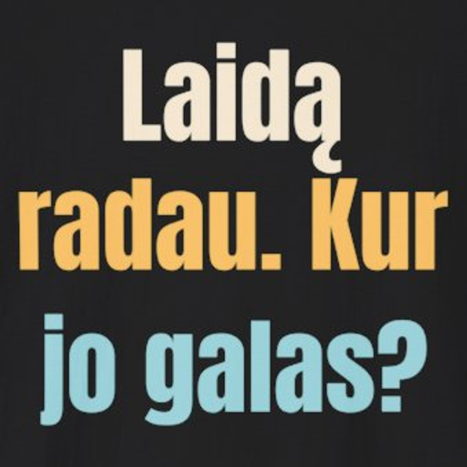 Laidą radau. Kur jo galas? – marškinėliai, spaudos vaizdas