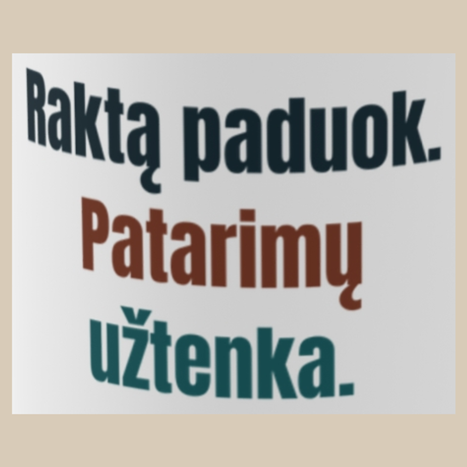 Raktą paduok. Patarimų užtenka. – puodelis, spaudos vaizdas