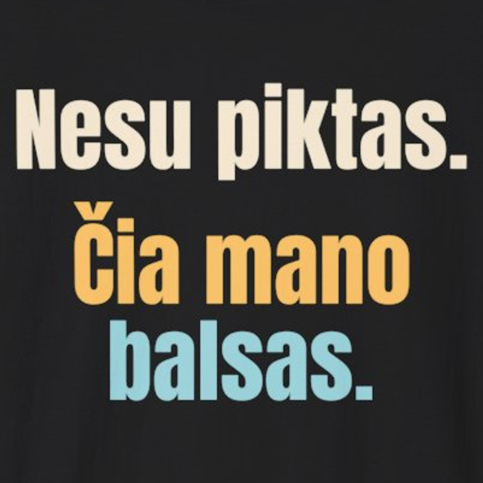 Nesu piktas. Čia mano balsas. – marškinėliai, spaudos vaizdas