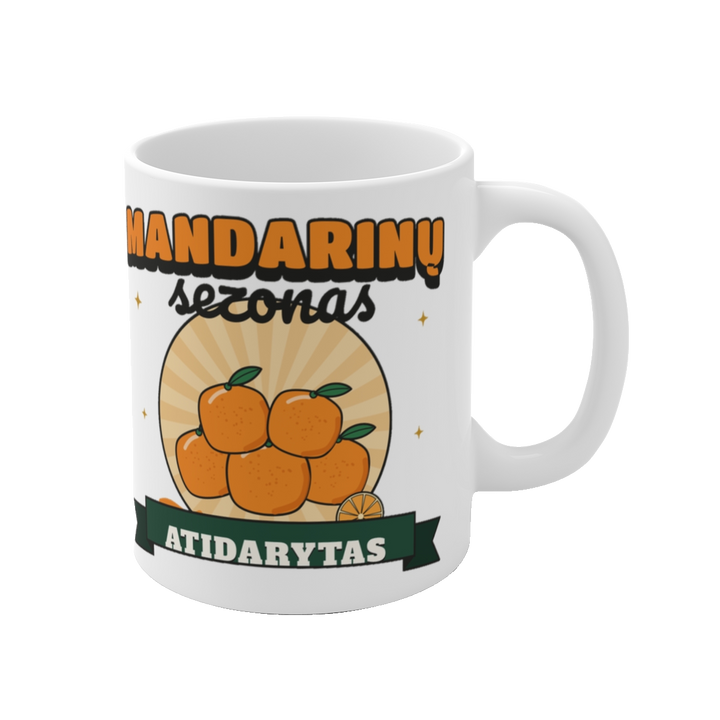 Puodelis „Mandarinų sezonas atidarytas“ – vaizdas 1