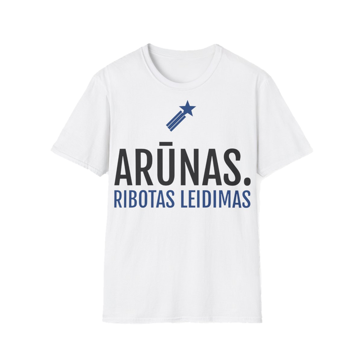 Marškinėliai „Arūnas. Ribotas leidimas“ – balta