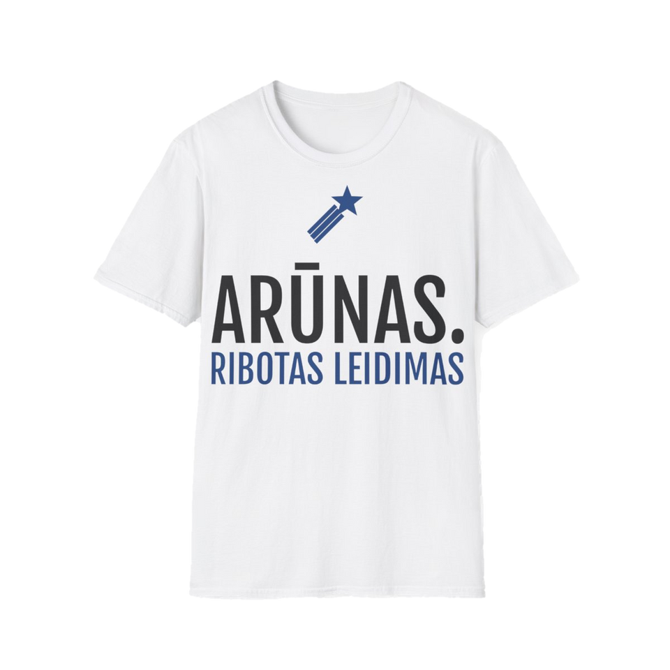 Marškinėliai „Arūnas. Ribotas leidimas“ – balta