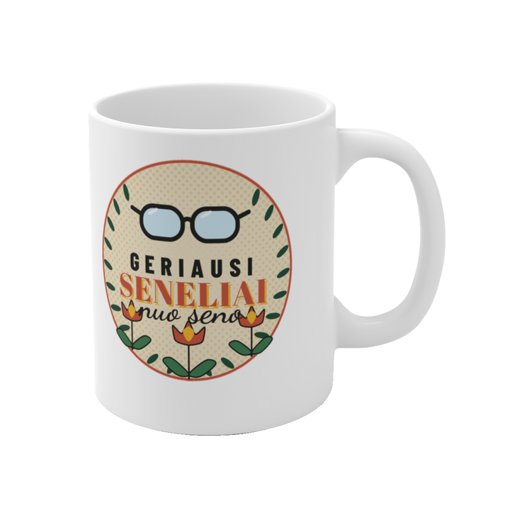Puodelis „Geriausi seneliai – nuo seno“ – vaizdas 1