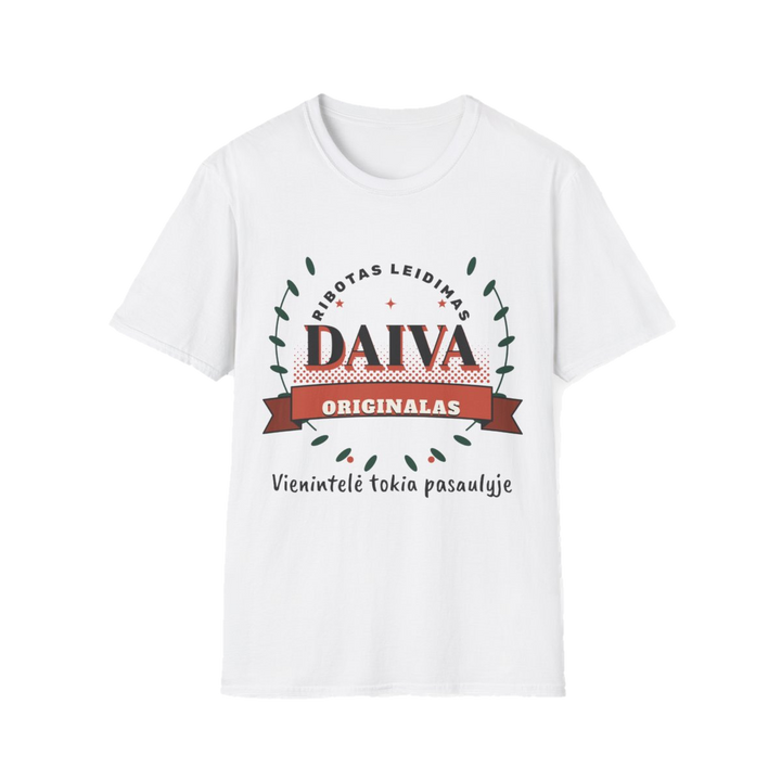 Marškinėliai „Daiva. Ribotas leidimas“ – balta