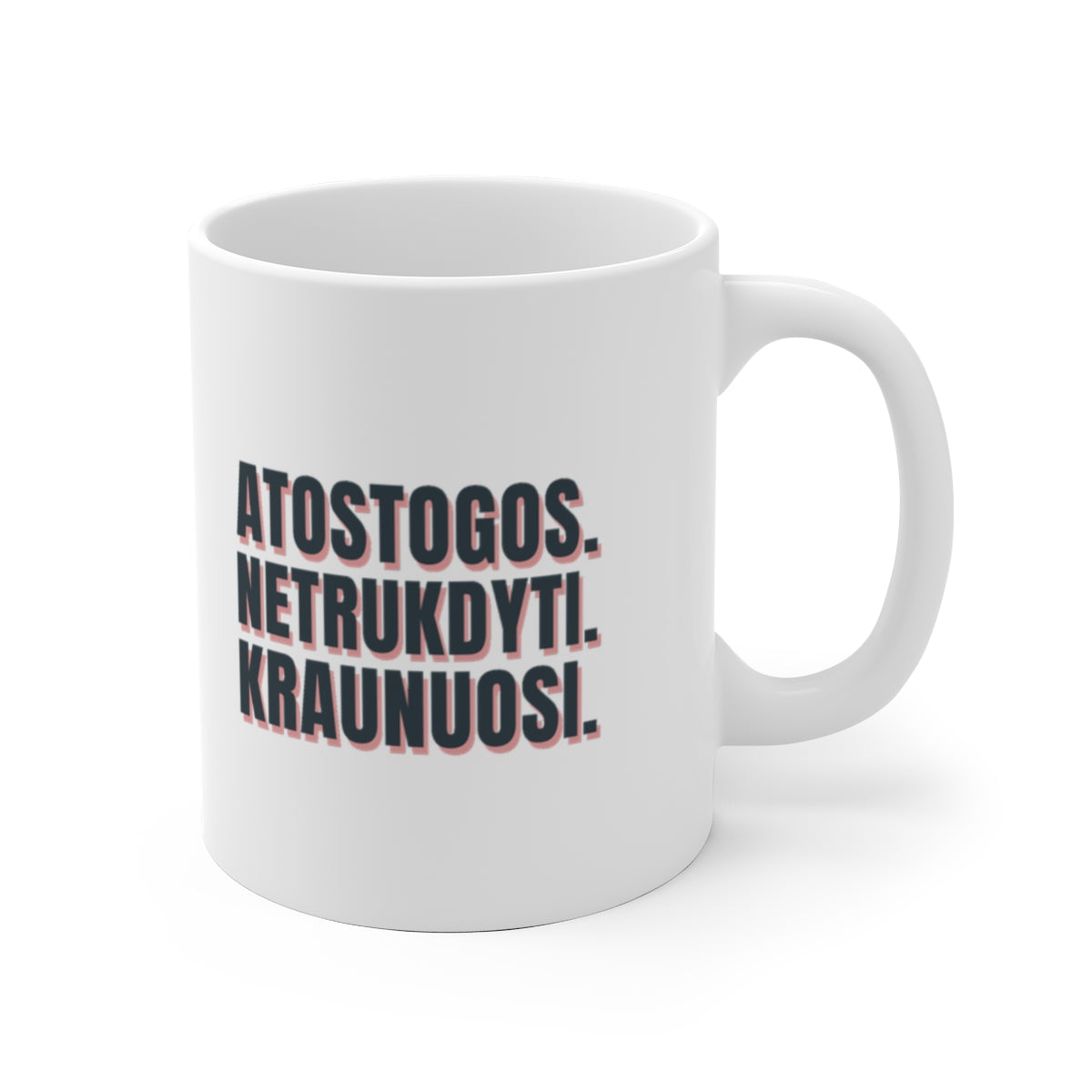 Puodelis „Atostogos. Netrukdyti. Kraunuosi.“