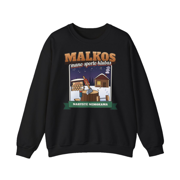 Džemperis „Malkos – mano sporto klubas“ – juoda