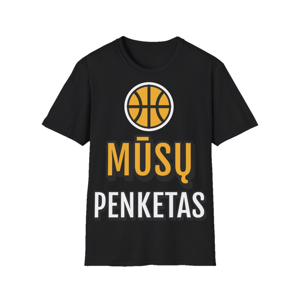 Marškinėliai „Mūsų penketas“ – juoda