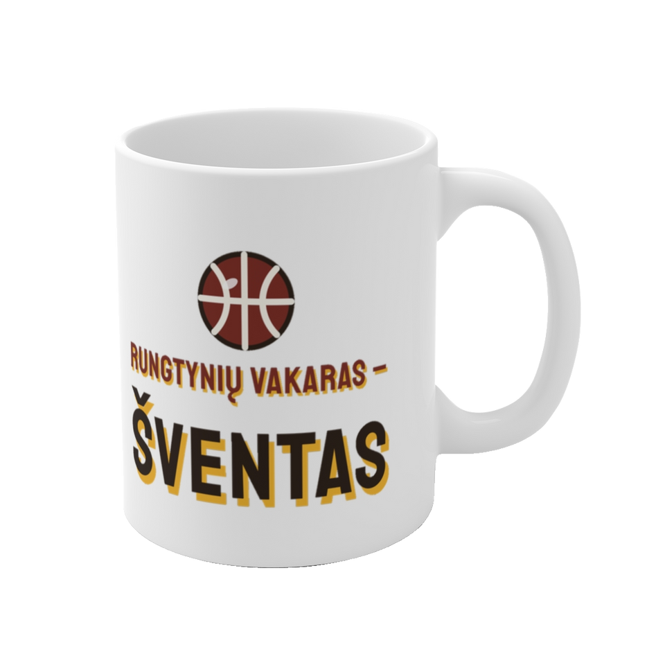 Puodelis „Rungtynių vakaras – šventas“ – vaizdas 1