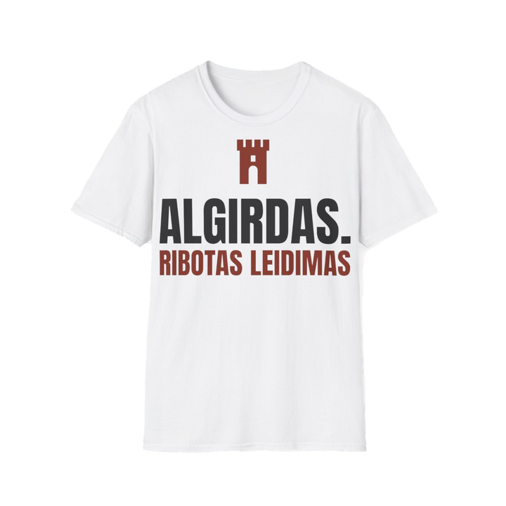 Marškinėliai „Algirdas. Ribotas leidimas“ – balta