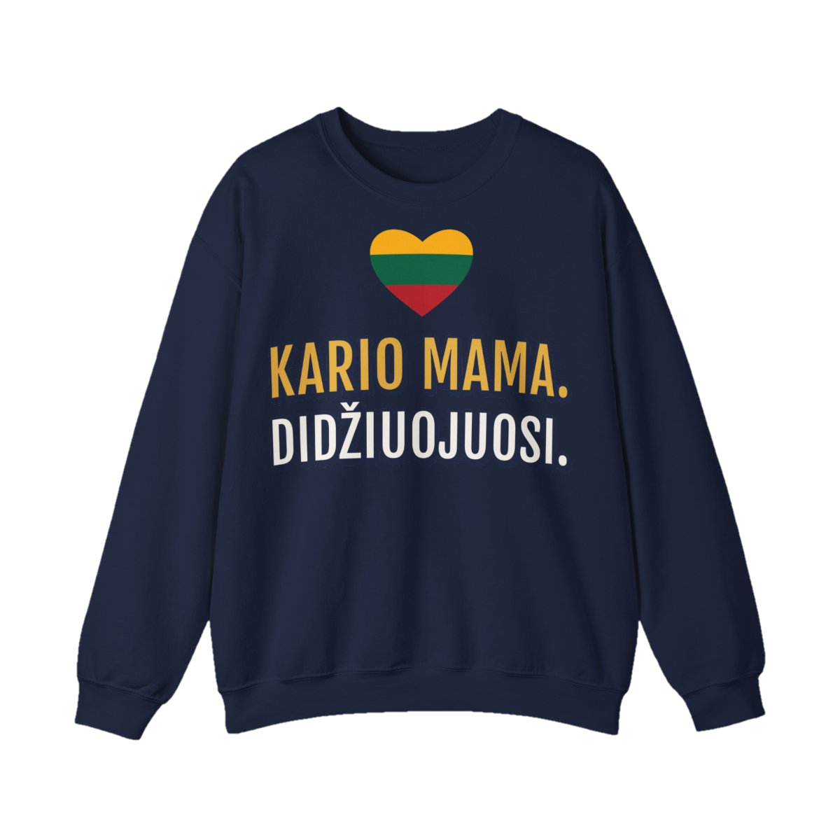 Džemperis „Kario mama. Didžiuojuosi.“ – tamsiai mėlyna