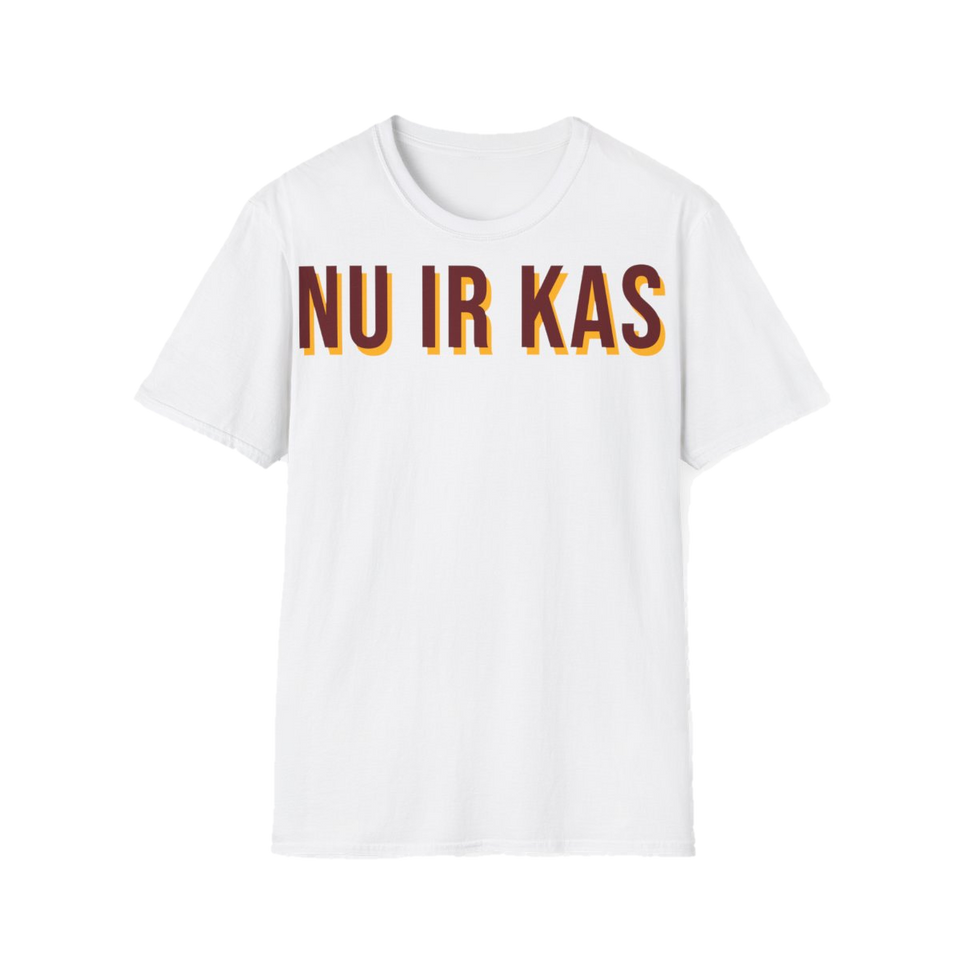 Marškinėliai „Nu ir kas“ – balta