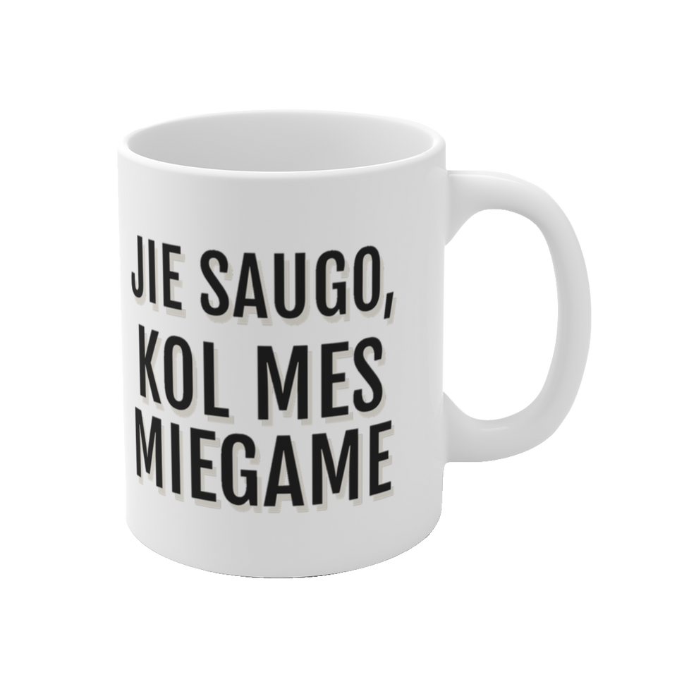 Puodelis „Jie saugo, kol mes miegame“ – vaizdas 1