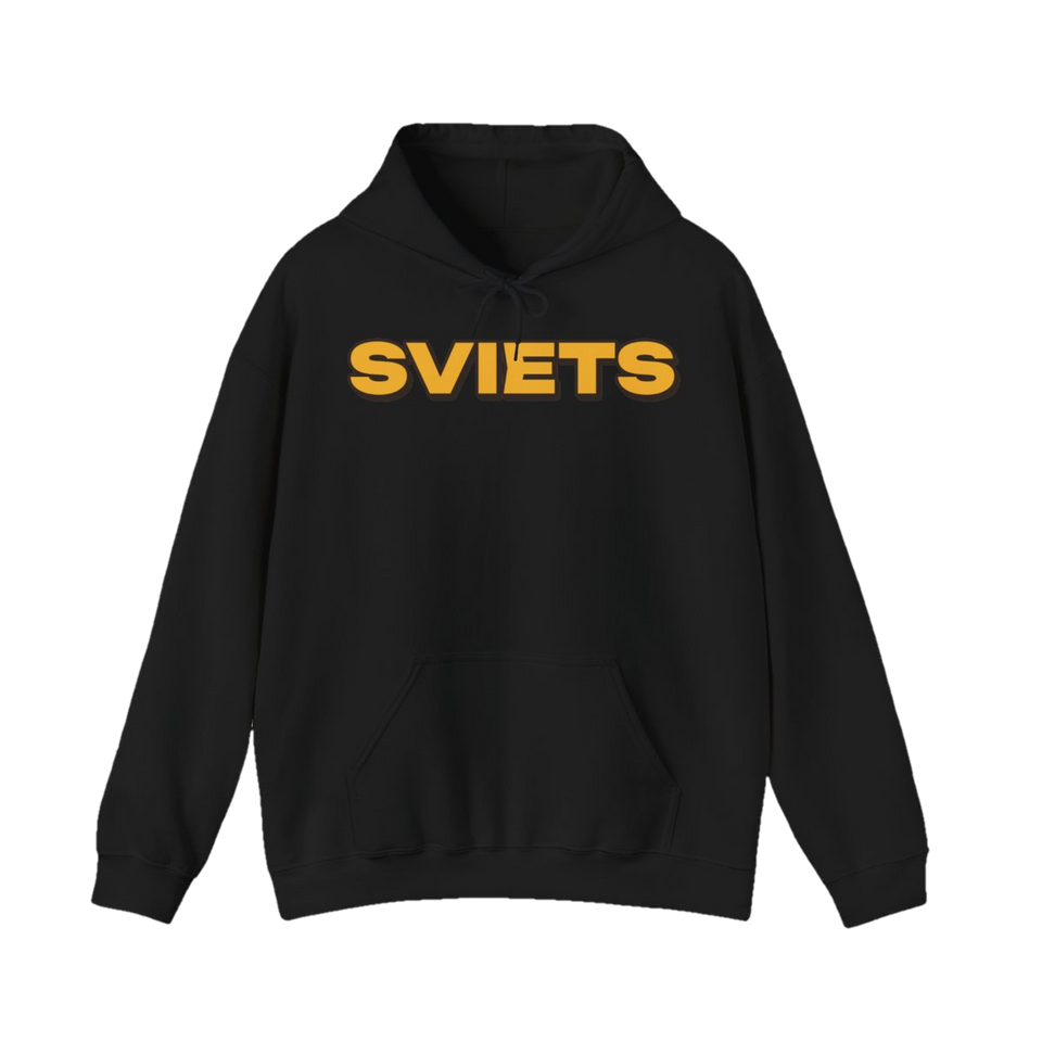 Džemperis su gobtuvu „Sviets“ – juoda