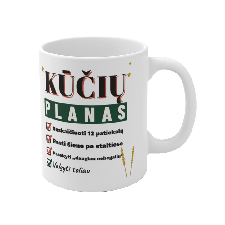 Puodelis „Kūčių planas“ – vaizdas 1
