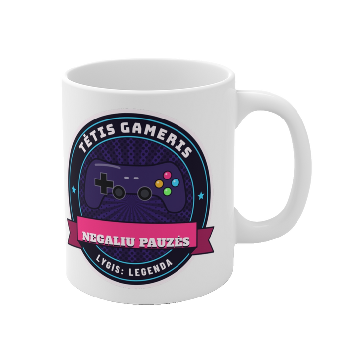 Puodelis „Tėtis gameris“ – vaizdas 1