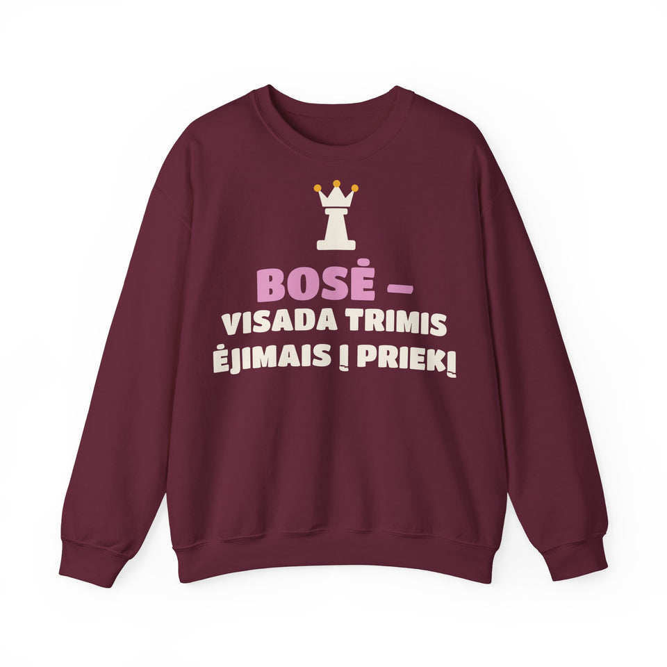 Džemperis „Bosė – visada trimis ėjimais į priekį“
