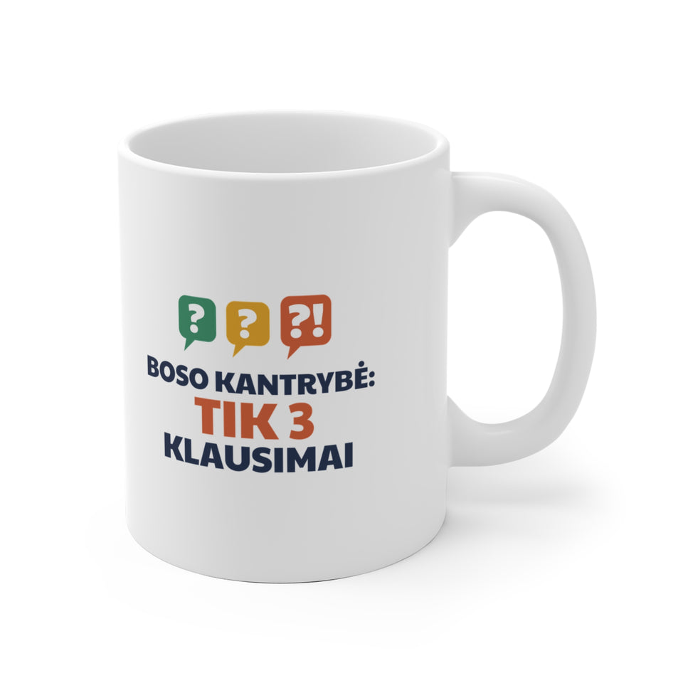 Boso kantrybė: tik 3 klausimai