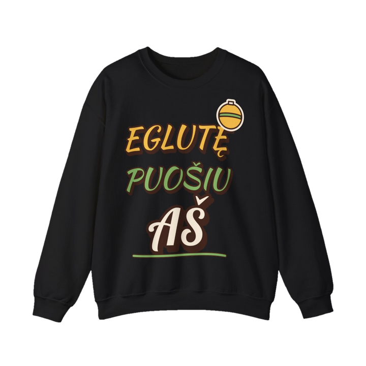 Džemperis „Eglutę puošiu aš“ – juoda