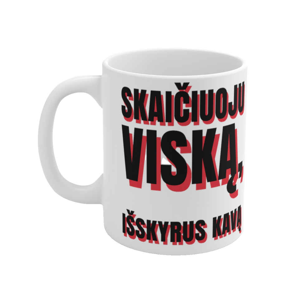 Puodelis Skaičiuoju viską vaizdas 2