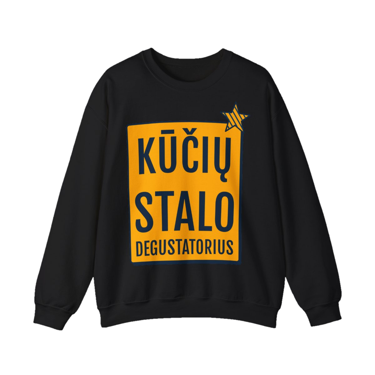 Džemperis „Kūčių stalo degustatorius“ – juoda