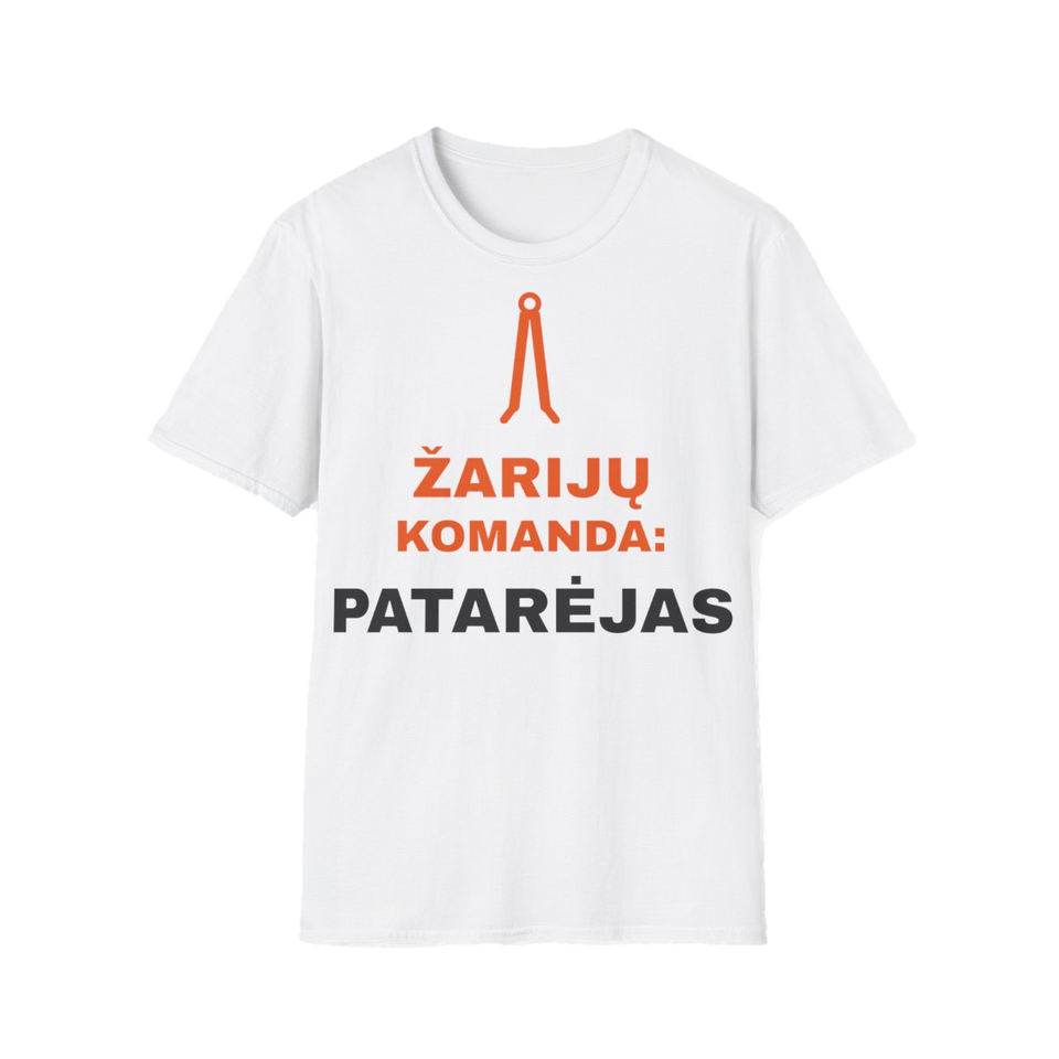 Marškinėliai „Žarijų komanda: patarėjas“ – balta