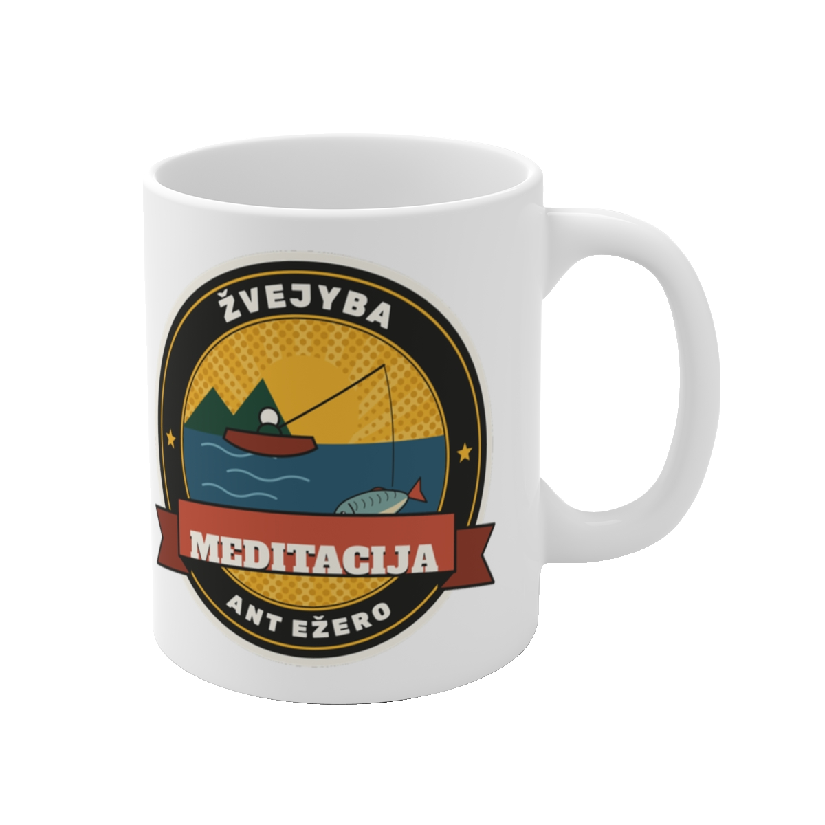 Puodelis „Žvejyba – mano meditacija“ – vaizdas 1