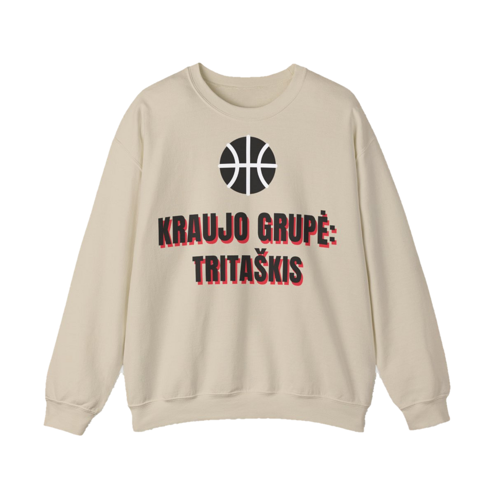 Džemperis „Kraujo grupė: tritaškis“ – smėlinė