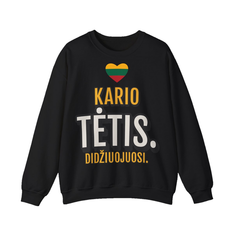 Džemperis „Kario tėtis. Didžiuojuosi.“ – juoda